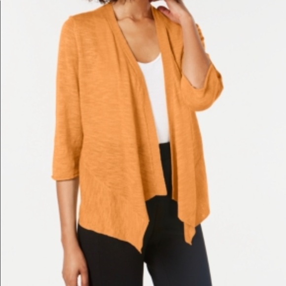 Alfani Sweaters - Alfani Womens Linen Drapey Cardigan Sweater